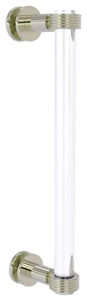 Clearview 12" Single Side Shower Door Pull, Groovy Accents, Polished Nickel