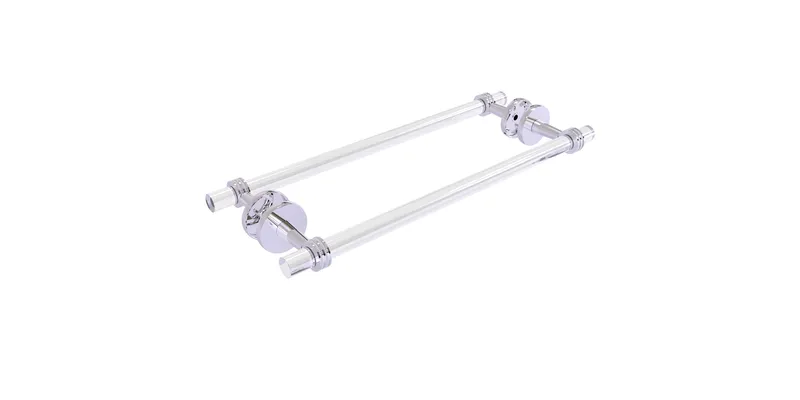 Clearview 18" Back to Back Shower Door Towel Bar, Dotted Accent, Polished Chrome