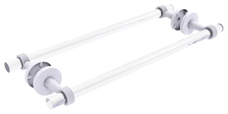 Clearview 18" Back to Back Shower Door Towel Bar, Groovy Accents, Matte White
