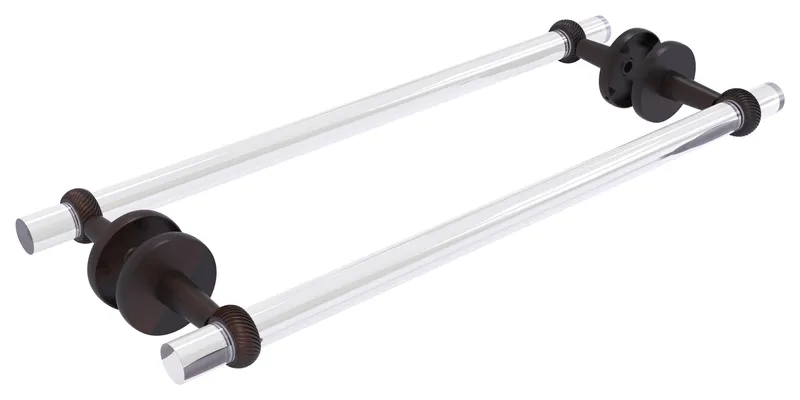 Clearview 18" Back to Back Shower Door Towel Bar Twisted Accent Venetian Bronze