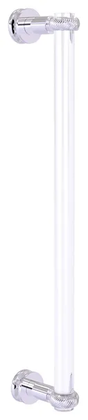 Clearview 18" Single Side Shower Door Pull, Twisted Accents, Polished Chrome