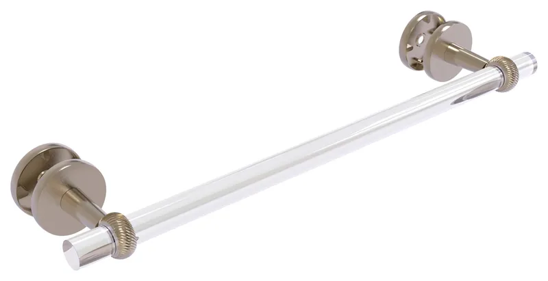 Clearview 18" Twisted Shower Door Towel Bar, Antique Pewter