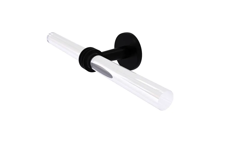 Clearview 2 Arm Guest Towel Holder with Dotted Accents, Matte Black