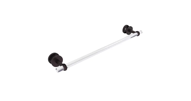 Clearview 24" Twisted Shower Door Towel Bar, Antique Bronze