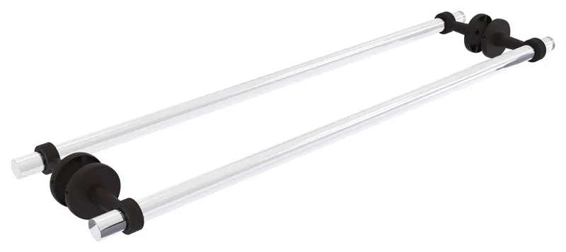 Clearview 30" Back to Back Groovy Shower Door Towel Bar, Oil Rubbed Bronze