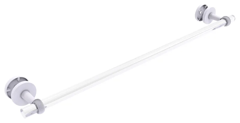 Clearview 30" Twisted Shower Door Towel Bar, Matte White