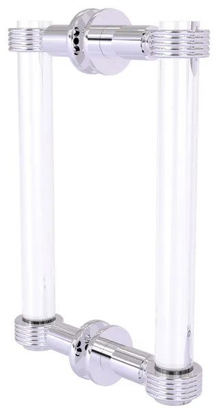 Clearview 8" Back to Back Shower Door Pull, Groovy Accents, Polished Chrome