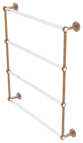 Clearview Collection 4 Tier 30" Ladder Towel Bar, Groovy Accents, Brushed Bronze