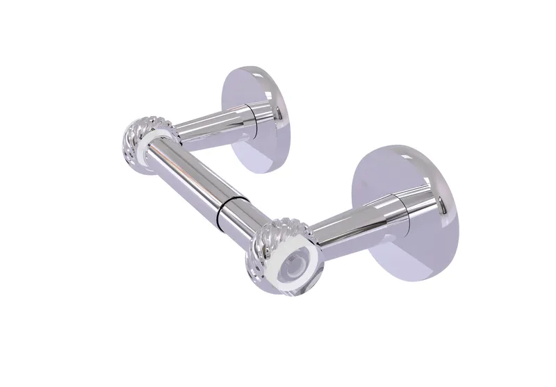 Clearview Two Post Toilet Tissue Holder with Twisted Accents, Polished Chrome