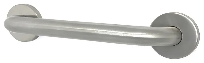 Clench Stainless Steel Grab Bar, 24', Satin Stainless