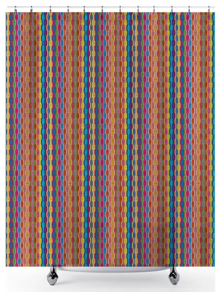 Colorful Chains Premium Shower Curtains 72"x72"