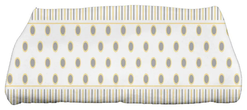 Comb Dot, Strip Print Bath Towel, Gray