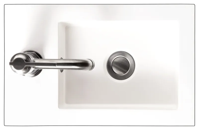 Composite Countertop 16"w  X 10" D  Sink , White Glossy