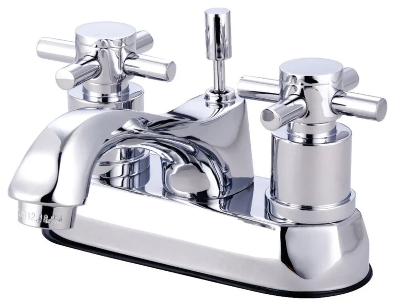 Concord Two Handle 4" Centerset Lavatory Faucet With Brass Concord Pop-up