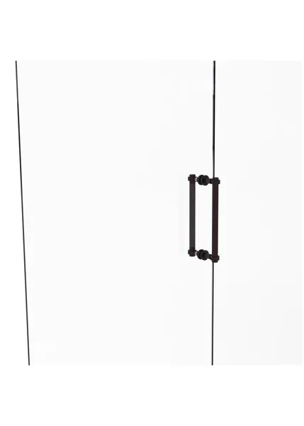 Contemporary 12" Back to Back Shower Door Pull, Antique Bronze