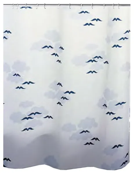 Contemporary Textile Shower Curtain, Helgoland