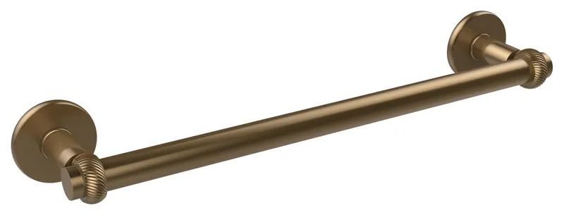 Continental 24" Towel Bar With Twist Detail, Brushed Bronze