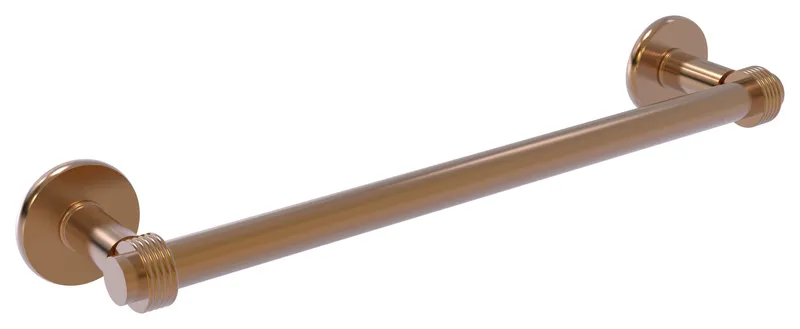 Continental 30" Towel Bar With Groovy Detail, Brushed Bronze