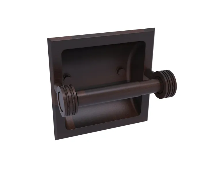 Continental Recessed Toilet Tissue Holder Dotted Accents, Venetian Bronze