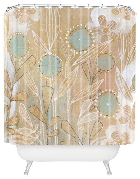 Cori Dantini Blue Floral Shower Curtain