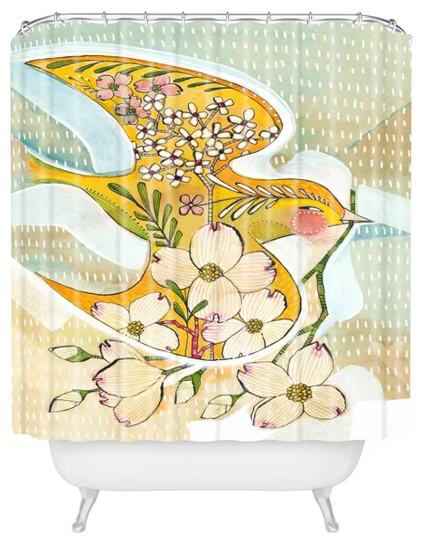 Cori Dantini The Goldfinch Shower Curtain, Medium
