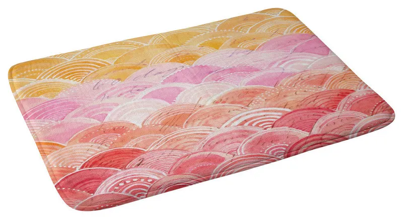 Cori Dantini Warm Spectrum Rainbow Memory Foam Bath Mat
