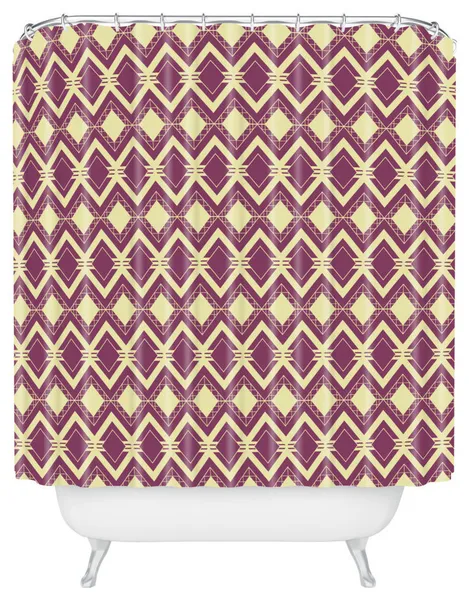 CraftBelly Tribal Merlot Shower Curtain, Standard
