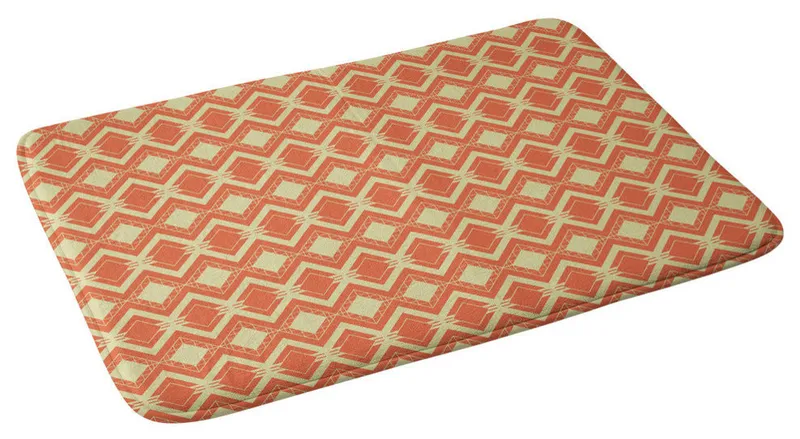 CraftBelly Tribal Persimmon Memory Foam Bath Mat, 17"x24"