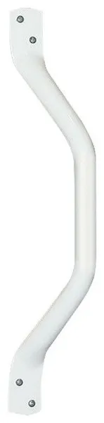 Cranked 18-in Grab Bar, White
