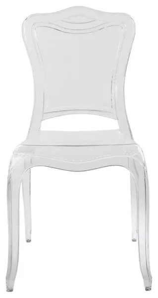 Cristal Noella Ghost Style Vanity Chair, Clear