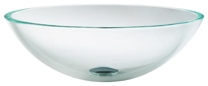 Crystal Clear 16 1/2" Glass Vessel Bathroom Sink