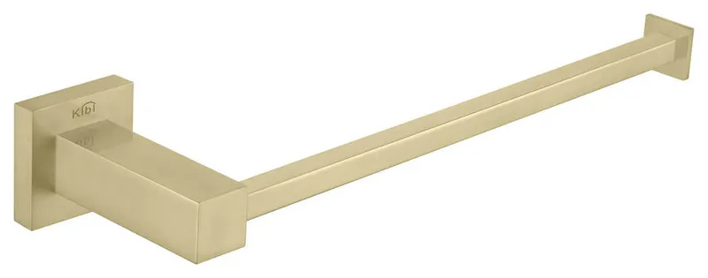 Cube 10" Bathroom Towel Bar KBA1503, Brush Gold