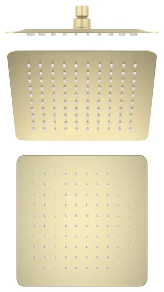 Cube 10" Metal Ultra Thin Profile Rain Shower Head 1.75 GPM, Brushed Gold