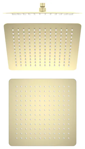 Cube 12" Metal Ultra Thin Profile Rain Shower Head 1.75 GPM, Brushed Gold