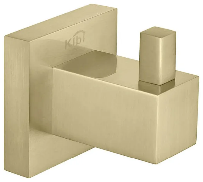 Cube Bathroom Robe Hook KBA1501, Brush Gold