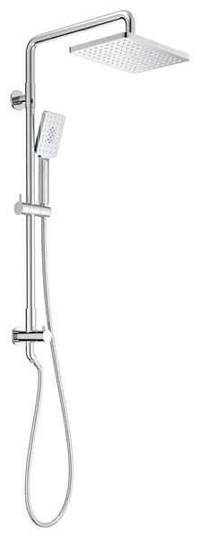 Cube Shower Column With Dual Function Shower Head, Chrome