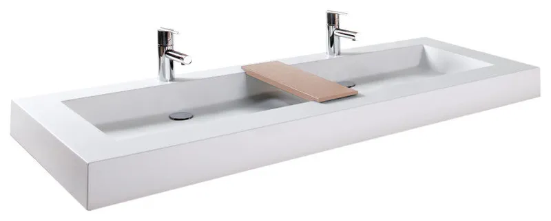 Cube Sink, WETMAR BIO, Glossy White, Trough Overflow