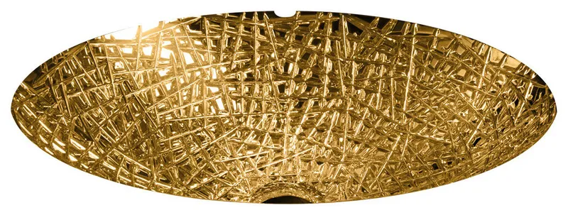 Danola Oval Crystal Under-Mount Sink, Gold