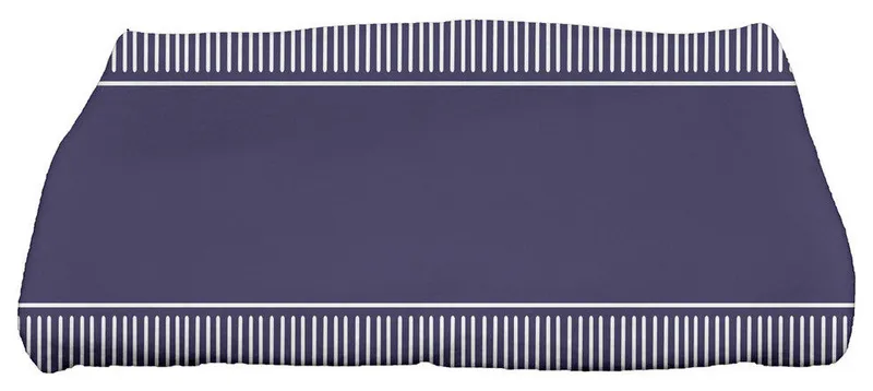 Dashing Stripe, Stripe Print Bath Towel, Navy Blue