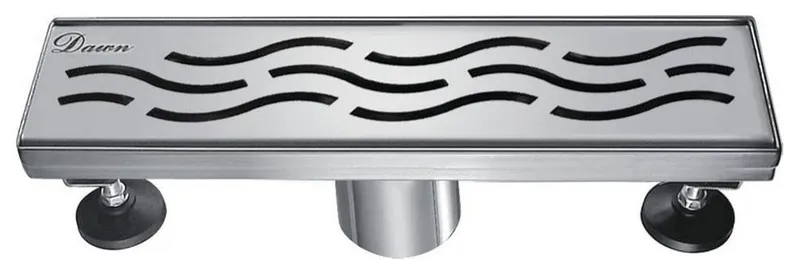 Dawn 12" Linear Shower Drains With Hair Trap Set, Polished Satin, Heilongjiang