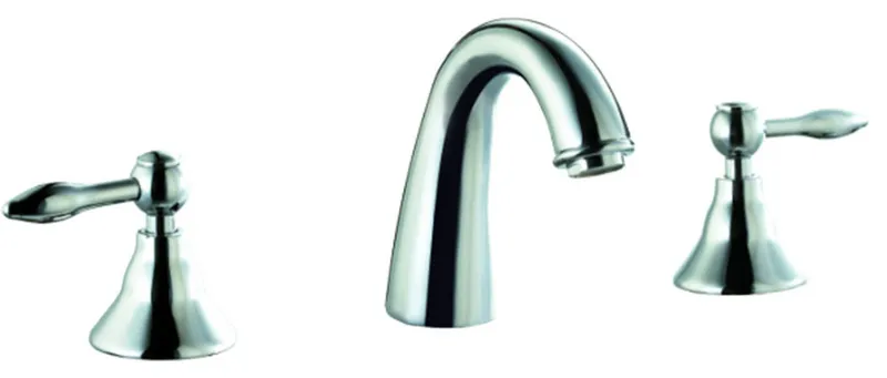 Dawn 3-Hole, 2-Handle Faucet, Chrome, Pull-Up Drain With Lift Rod