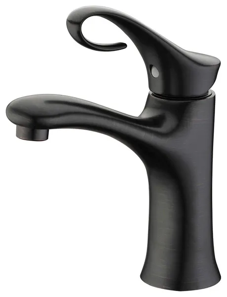 Dawn Single-Lever Faucet, Dark Brown, Pull-Up Drain With Lift Rod