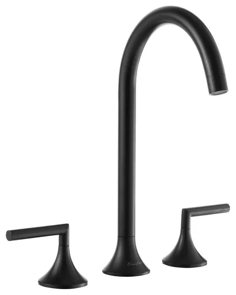 Daxton 8" Widespread Bathroom Faucet, Matte Black