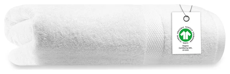 Delara 1-Piece 100% Organic Cotton Plush Bath Sheet, 36"x70", White