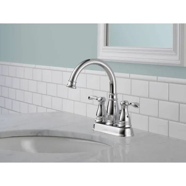 Delta 25984LF-ECO Porter 2-Handle Centerset Lavatory Faucet, Chrome, 4 Inch