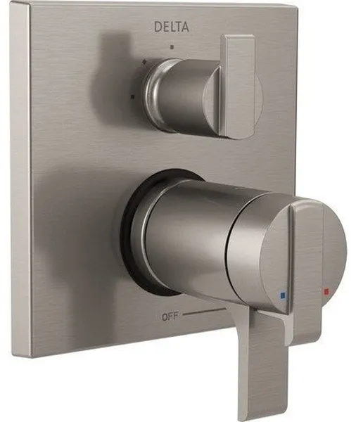 Delta Ara Angular TempAssure Valve Trim, 3-Setting Diverter, Stainless