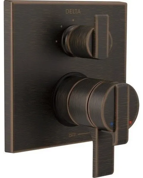 Delta Ara AngularValve Trim, 3-Setting Integrated Diverter, Venetian Bronze
