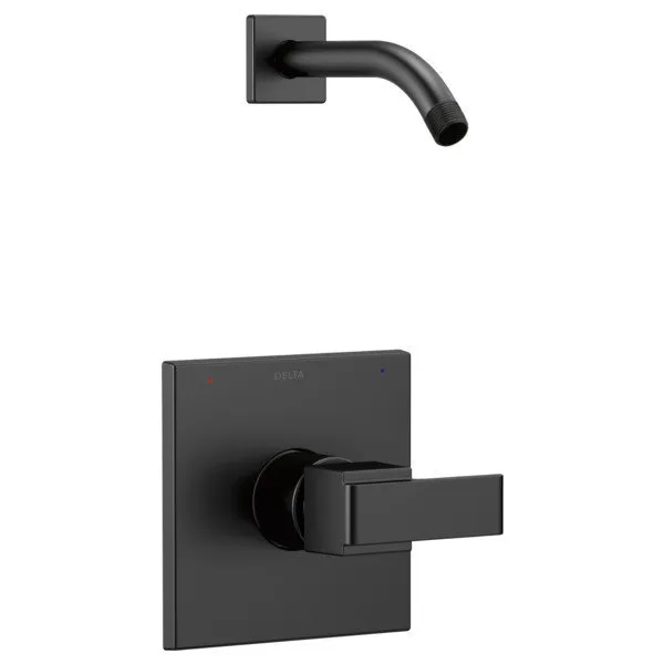 Delta Ara Monitor 14 Series Shower Trim, Less Head, Matte Black, T14267-BLLHD
