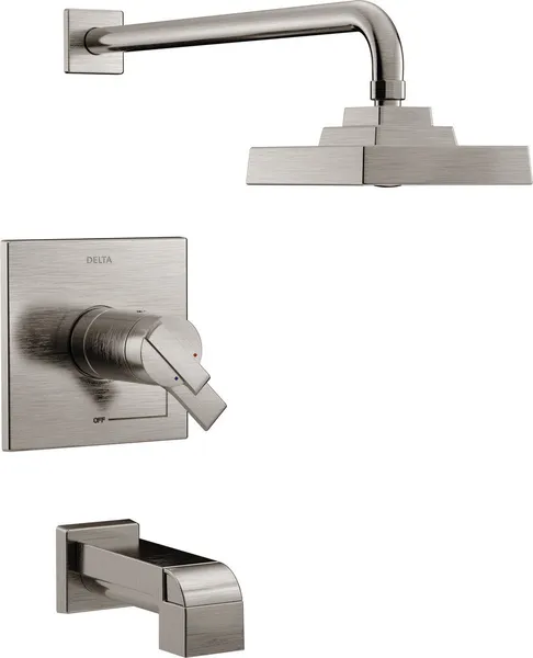 Delta Ara TempAssure 17T Series H2Okinetic Tub & Shower Trim, Stainless
