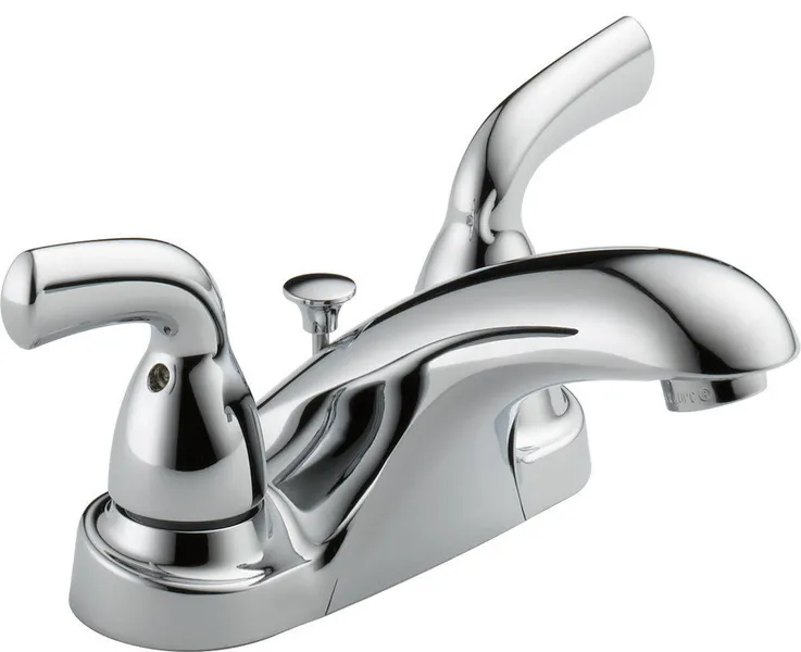 Delta Foundations Two Handle Centerset Bathroom Faucet, Chrome, B2510LF-PPU